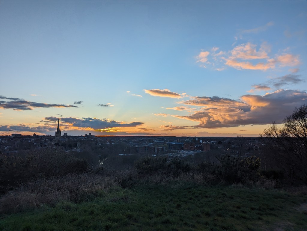 Mousehold Health looking out over Norwich